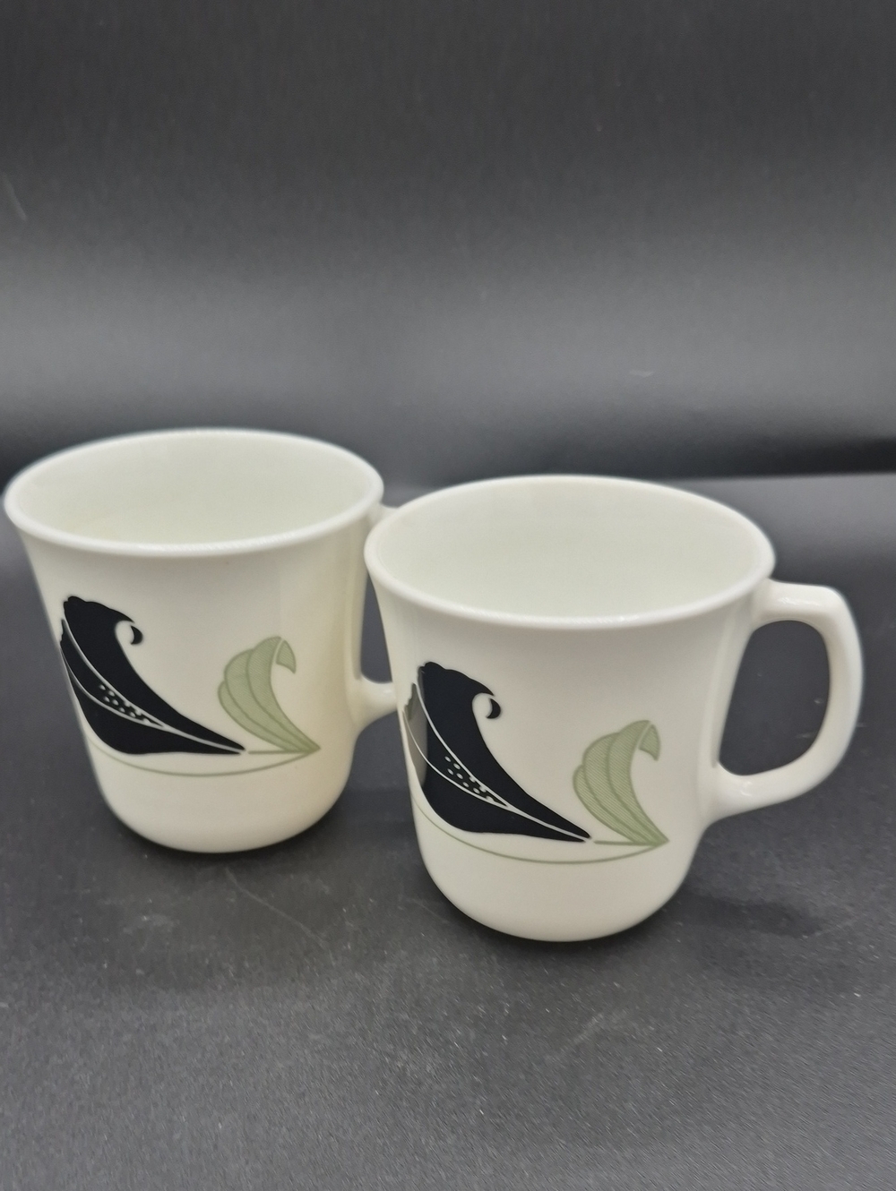 Black Orchid 90s Corning/Corelle Mugs- Set of 2